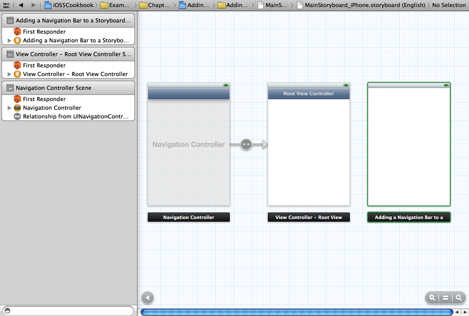 A navigation controller comes with its own root view controller