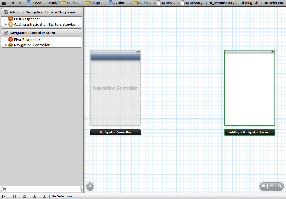 Removing the root view controller that comes with the navigation controller object