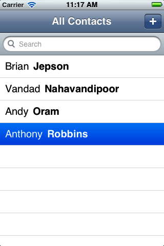 A new person record is added to the address book