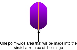 The resizable area of the image is made into a one-point wide area