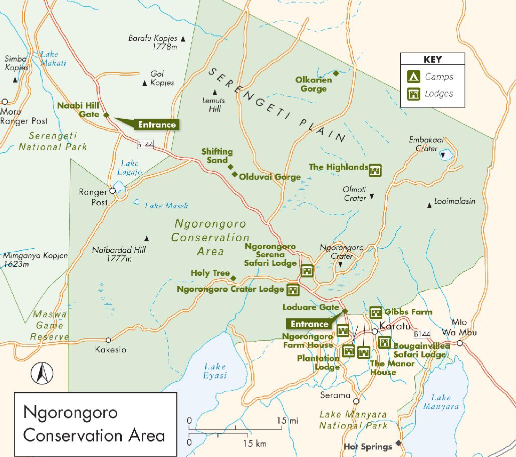 Ngorongoro Conservation Area map