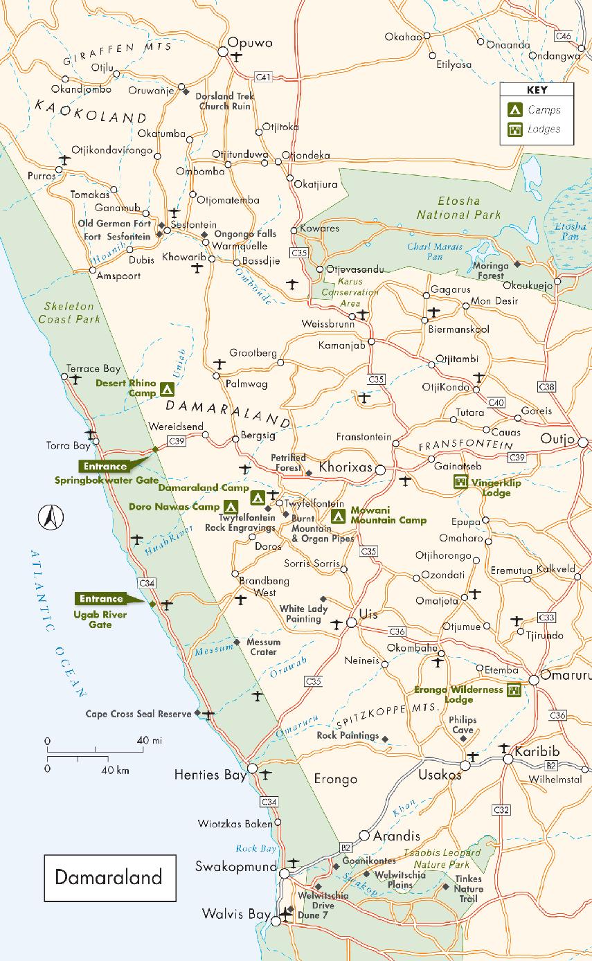 Damaraland map