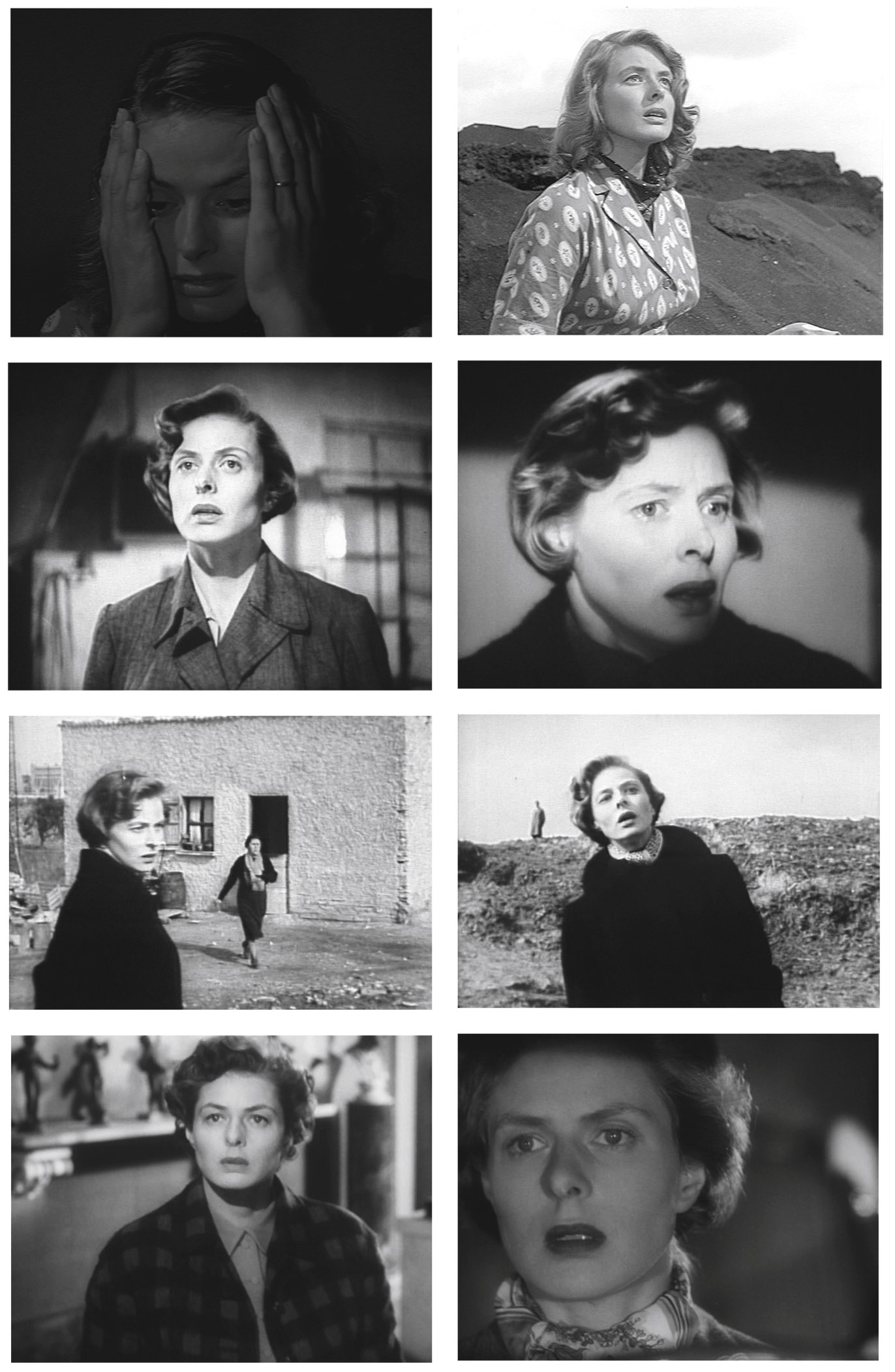  Ingrid Bergman, incarnation idéale du personnage « voyant » selon Deleuze dans les films de Rossellini :  (1949),  (1952),  (1954).