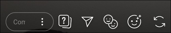 Screenshot of the two-face icon allowing you to invite someone into your live video to share the screen with you.