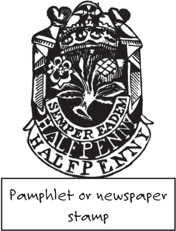 Pamphlet or newspaper stamp