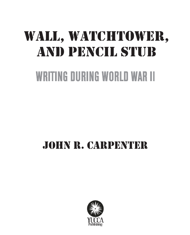 Title Page of Wall Watchtower and Pencil Stub