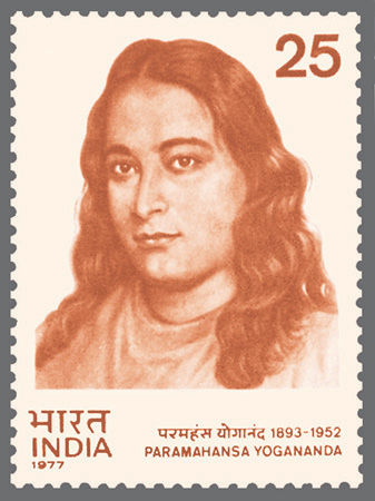 Image: Commemorative stamp issued by the Government of India in Paramahansa Yogananda's honor