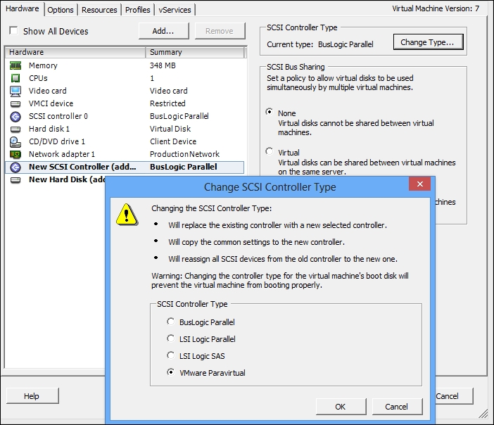 PVSCSI for new virtual drives