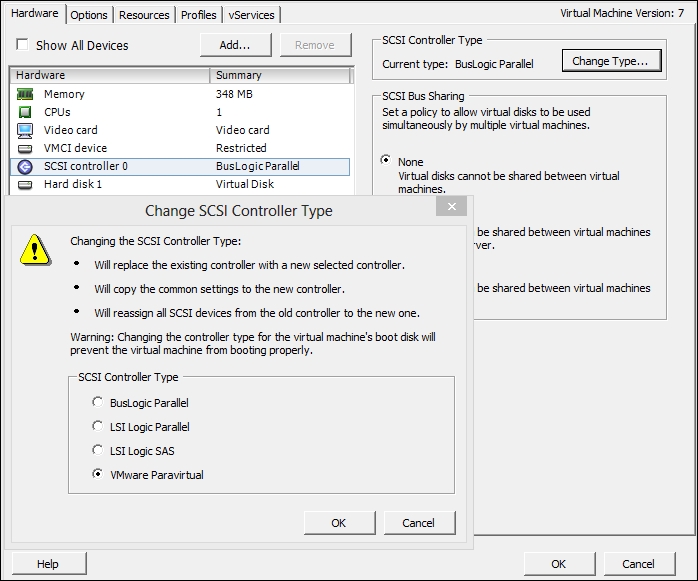 PVSCSI for existing OS virtual drives