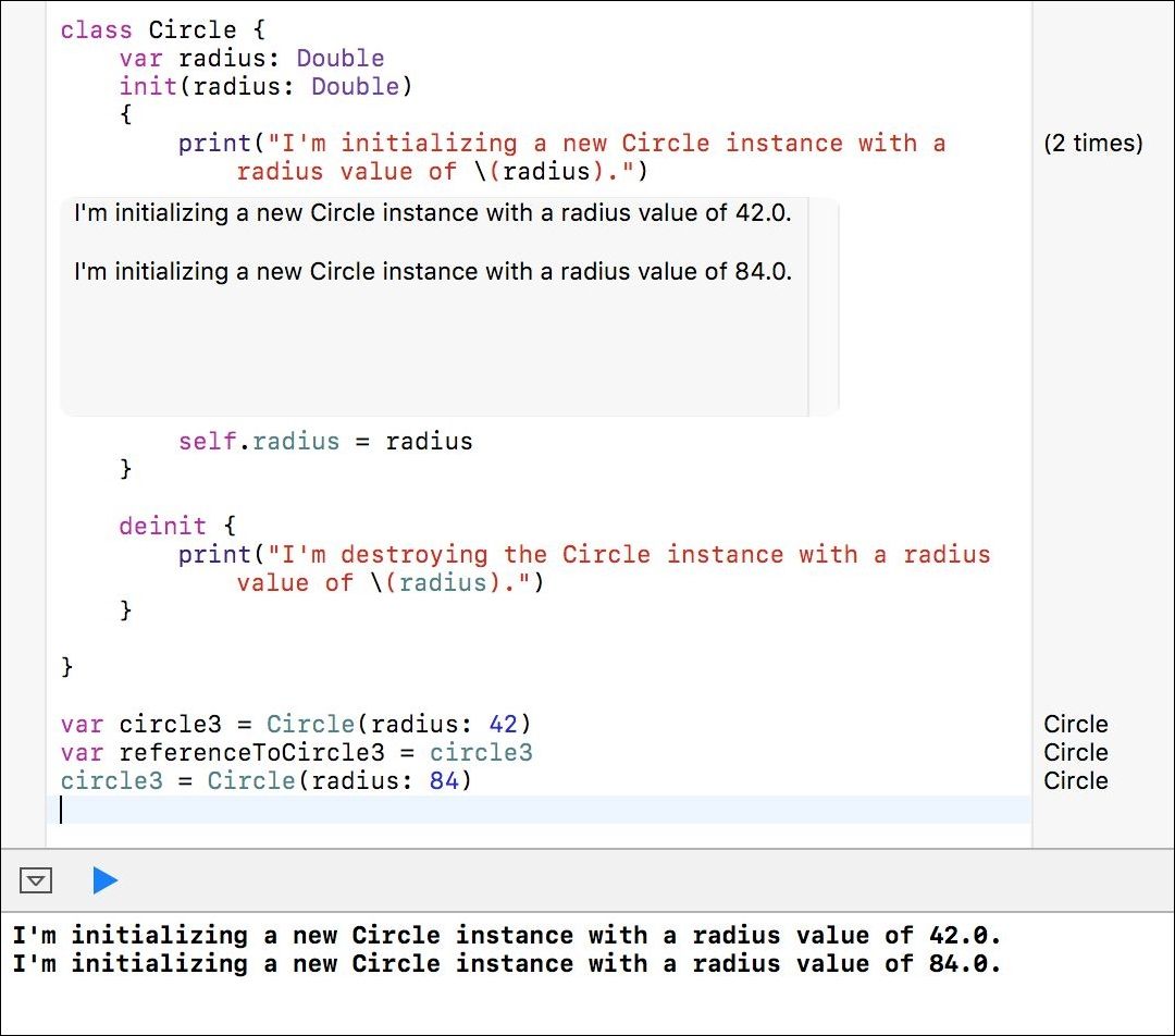 Customizing deinitialization