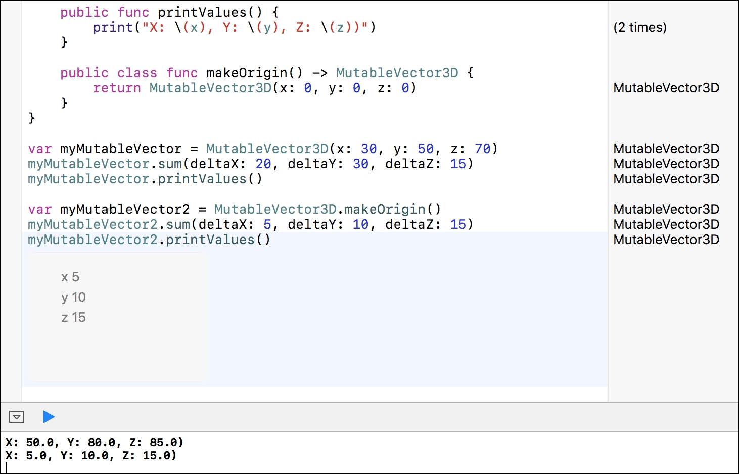 Creating mutable classes