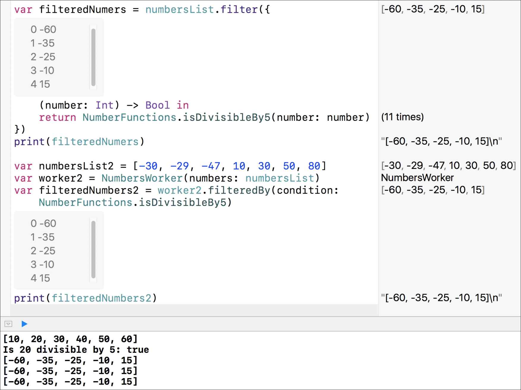 Creating a functional version of array filtering