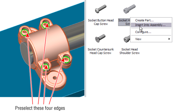 3D structure of a stepped shaft with 2 shaft holders.