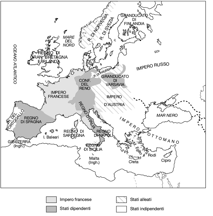 L’Europa napoleonica (1812).