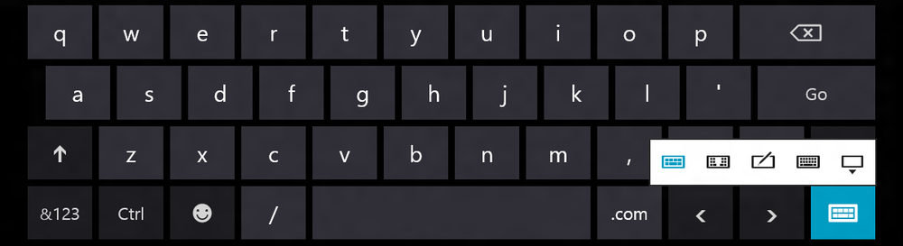 The Windows 8 on-screen keyboard