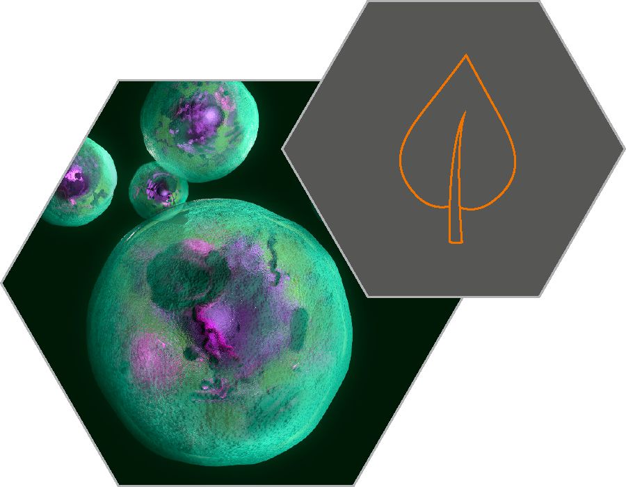 Living cells that contain carbon