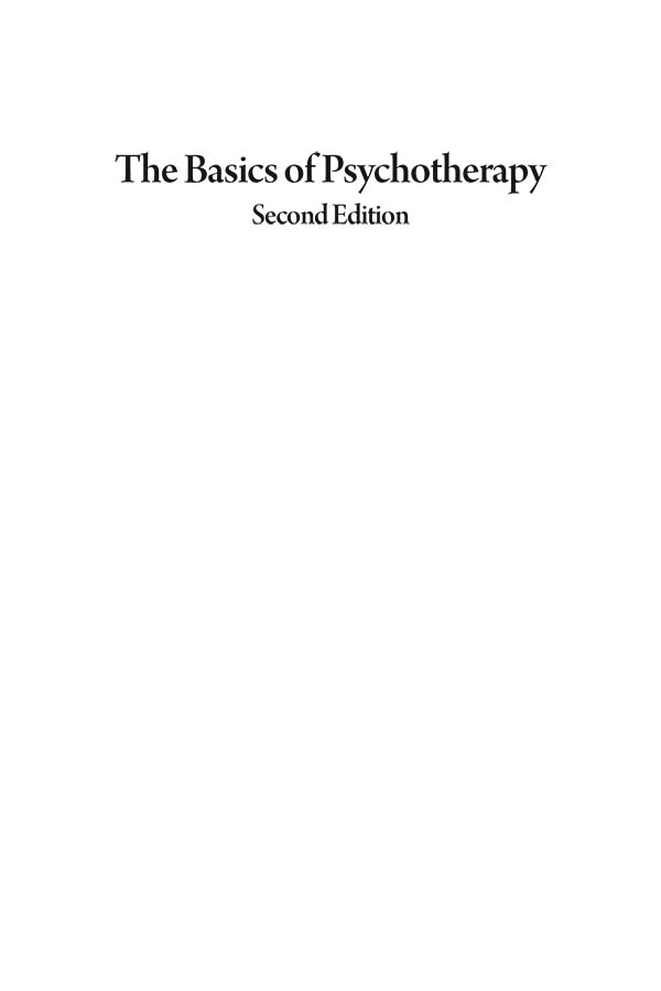 The Basics of Psychotherapy halftitle page art.