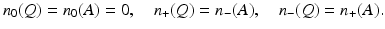 
$$\displaystyle{ n_{0}(Q) = n_{0}(A) = 0,\quad n_{+}(Q) = n_{-}(A),\quad n_{-}(Q) = n_{+}(A). }$$
