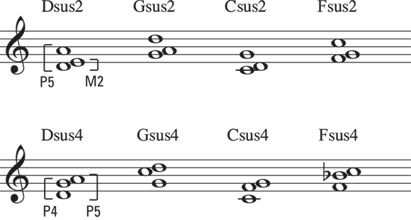 Schematic illustration of the suspended chords.