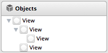 A view hierarchy as displayed in the nib