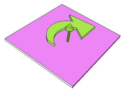 An anchor point plus a vector defines a rotation plane