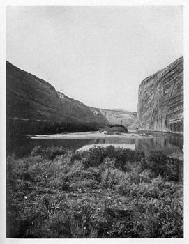 photo, canyon and river mouth