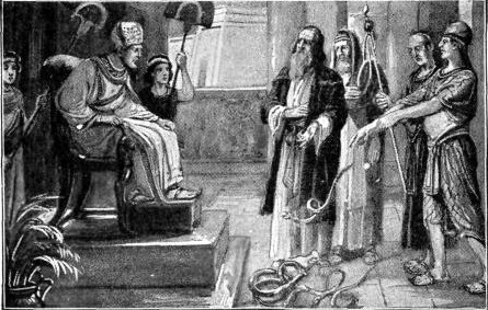 PHARAOH'S SORCERERS COUNTERFEITING THE WORK OF GOD "Now the magicians of Egypt, they also did in like manner with their enchantments." Ex. 7:11.