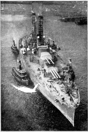 UNITED STATES BATTLESHIP "NEVADA" Photograph taken from the Manhattan Bridge. New York.