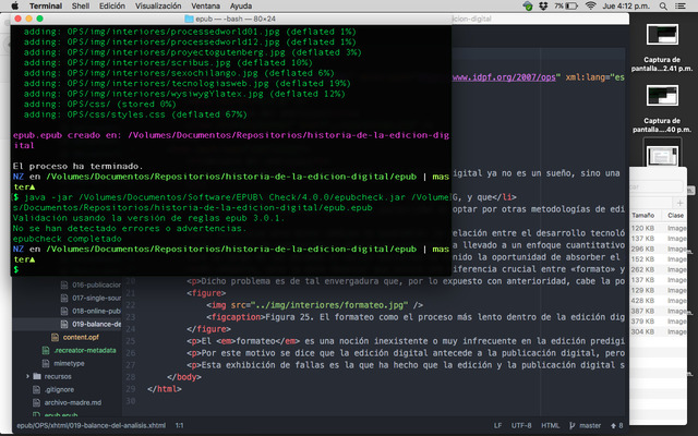 Validación del EPUB, 16:12 h.