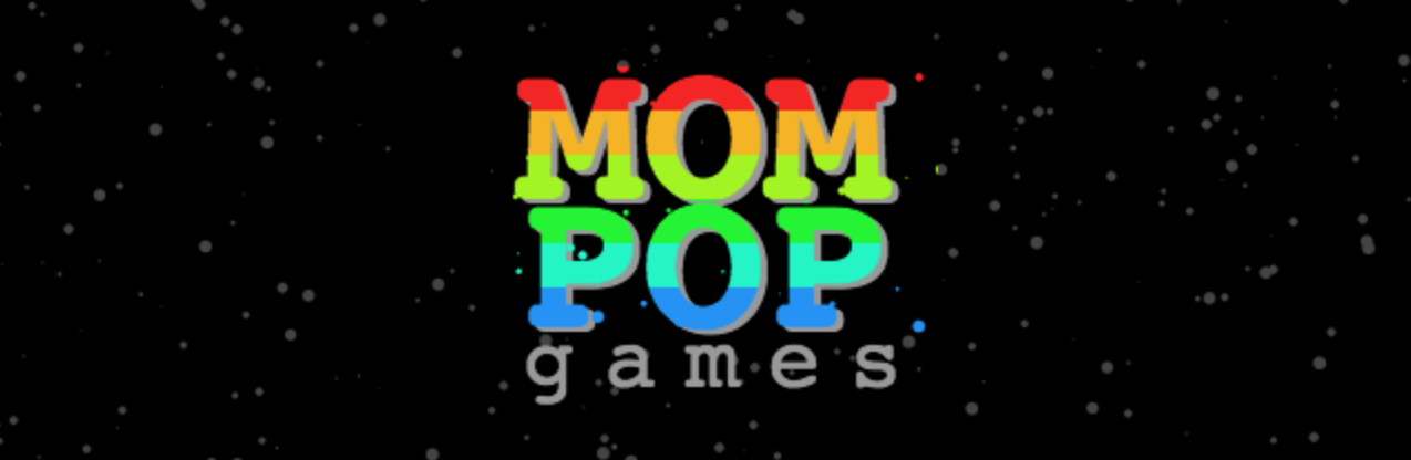 A home-made logo for MomPop Games