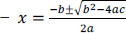 Image of quadratic formula