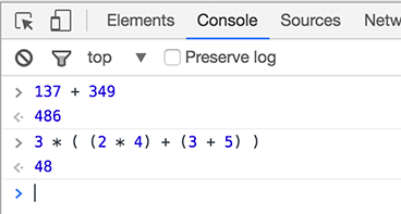 Evaluating a more complex math expression