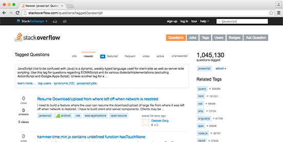 The Stack Overflow website