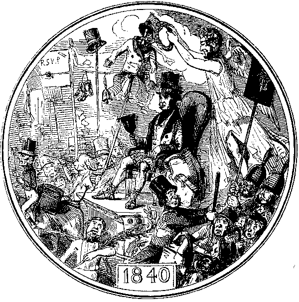 Rowland Hill carried aloft.