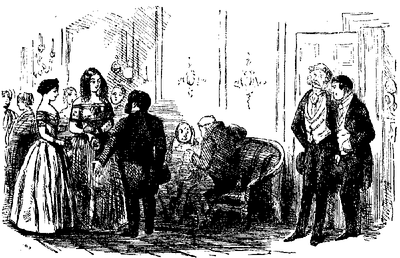 Men discussing a young lady.