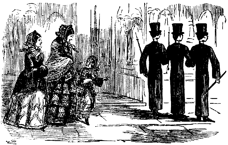 Child remarking on mens' dress.