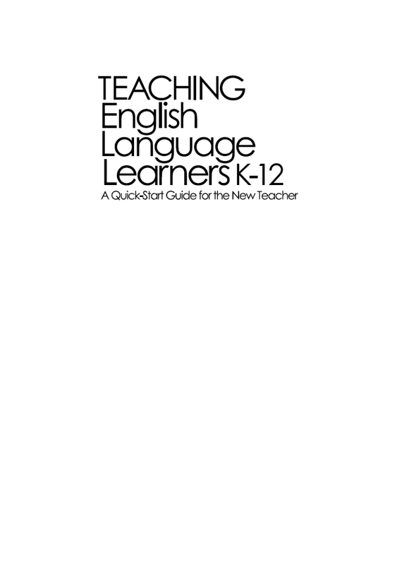 Half Title of Teaching English Language Learners K-12