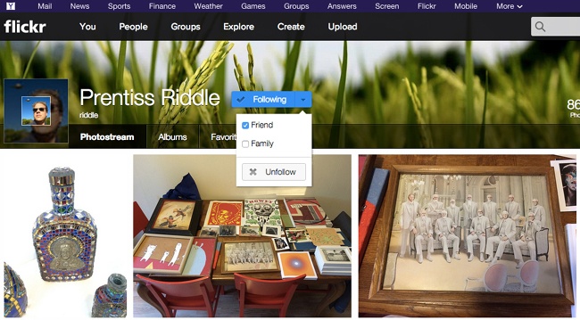 At Flickr, contacts can be friends, family, or both (but that’s it).