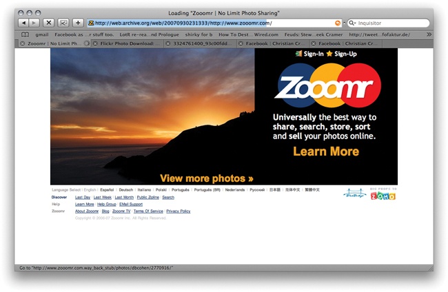 Zooomr imitated the way Flickr dropped the “schwa” vowel from the end of its source word. Its tagline was once also very close to Flickr’s tagline, and much of the source markup was remarkably similar, as well. Imitation is the sincerest form of flattery, they say, but it helps if you understand what you’re imitating and why.