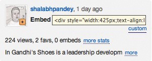 Copying and pasting text strings is definitely an interaction flow that could be improved upon, but it’s the state of the art today for flexible embedding.