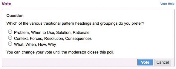 Polls are one way to gather directed input from collaborators.