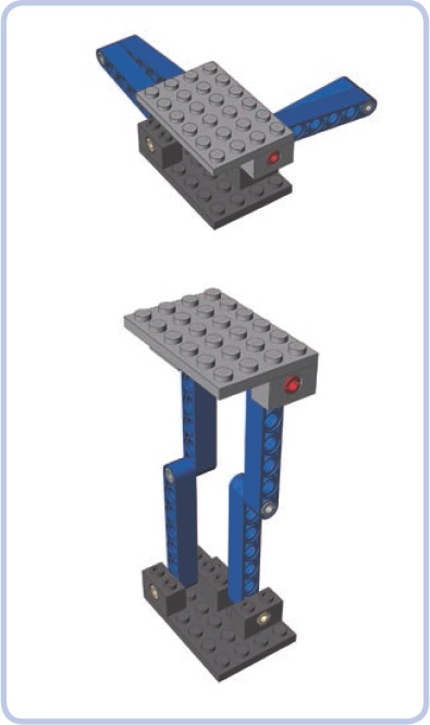 The Sarrus linkage’s minimum and maximum range of lift