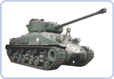 The classic Sherman tank used a wheel system that included return rollers.