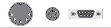 Different ports for connecting PC keyboards and mice