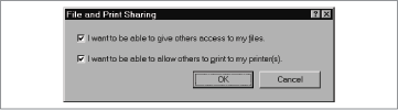 File and Print Sharing dialog box