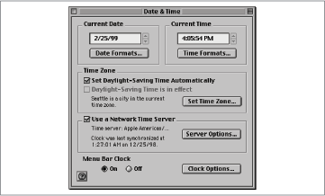 Date & Time control panel