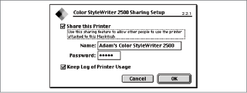 Sharing a printer