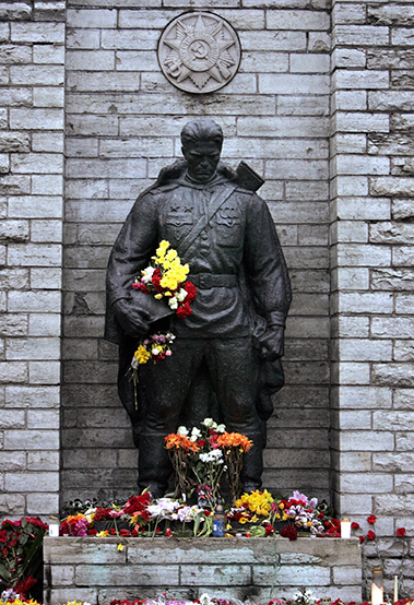 The Monument to the Liberators of Tallinn, popularly known as the Bronze Soldier, was erected in 1947 to commemorate the fallen soldiers of the Soviet Red Army during its struggle against Nazi Germany. Following a riot in April 2007, the polarizing monument was relocated to the outskirts of the city. (AFP/Getty Images)