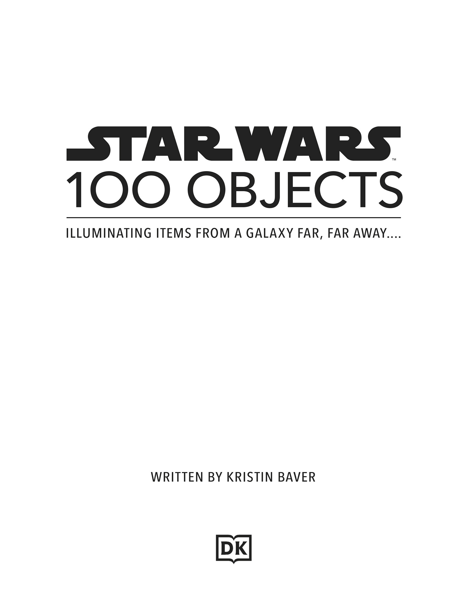 half title for Star Wars 100 Objects