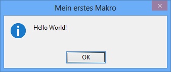 Das per Makro erzeugte Dialogfeld